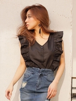 フリルノースリBL/ブラック