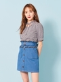 フリルベルトミニスカート/ライトブルー