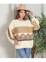 フリンジデザイントップス/ベージュ(005)