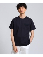 ブロッキング クルーネック カットソー/ネイビー(093)