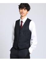 ブロックチェック　アマデウス ベスト/ブラック(019)