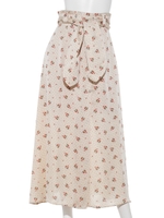 プチブーケノスタルフレアスカート/アイボリー