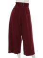 ベルテッドミラノリブパンツ/ボルドー