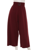 ベルテッドミラノリブパンツ/ボルドー