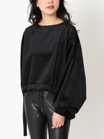 ベロアデザインTOP/BLACK