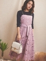 ボタニカル刺繍レースＯＰ/ラベンダー