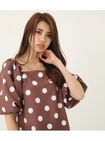 ポルカドットボリュームSLV TOP/BRN