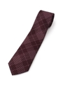 マイクロチェックタイ[ メンズ ネクタイ ギフト ]/ボルドー(564)