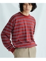 マルチボーダーTシャツ（長袖）/ダークオレンジ(368)