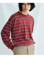 マルチボーダーTシャツ（長袖）/ダークオレンジ(368)