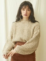 ミックスメランジショートニット/IVY