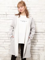 ミル起毛コーディガン/ライトグレー