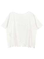 メローデザインプリーツライクプルオーバー/ホワイト