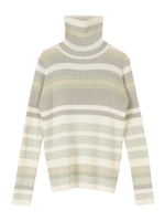 ランダムボーダータートルニット/ミントグリーン