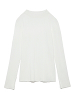 ランダムリブスリーブスリットニット/WHT