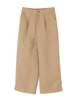 リネンライクタックワイドパンツ/ベージュ