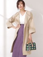 リネン混オーバーサイズコート/ベージュ