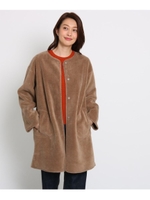 リバーシブルフェイクムートンコート/タバコブラウン(054)