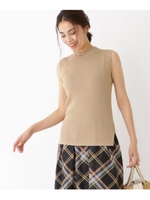 レーヨン混スリットリブニット/ナチュラル(050)