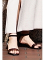 ローウェッジサンダル/ブラック(010)