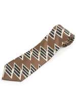 ヴィンテージ幾何学柄タイ[ メンズ タイ ギフト ]/ブラウン(442)