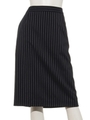 先染めストライプペンシルスカート/ネイビーストライプ