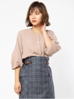 袖バルーンブラウス/ベージュ