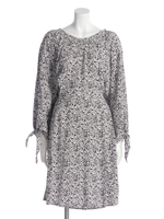 袖ボリューム総柄OP/オフホワイト