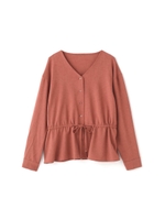 麻調ペプラムブラウス/ピンク(090)