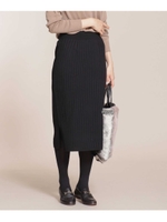 毛玉レスニット リブタイトスカート/ブラック(010)