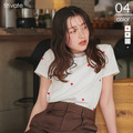 ハート柄刺繍Tシャツ【メール便可／90】