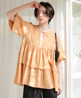 マルチwayティアードフリルチュニックトップス