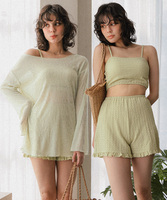 フリルデザインビキニ/4点セット水着