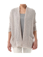 ツイード調ショールカラーカーディガン