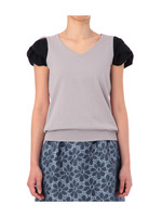 裾切り替えリボンデザインプルオーバー