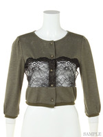 レースコンビカーディガン