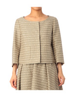 ラメツイードノーカラージャケット