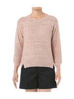 杢調カラーラメニットプルオーバー