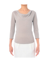 ラメ入りドレープネックプルオーバー