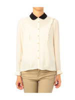 肩フリルブラウス