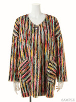 ノーカラーMIXコクーンカーデ