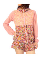 ミックスカラー切替フード付きジャケット