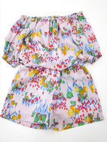 チューリップオフショル　サロペット