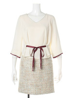 ツィードコンビワンピース