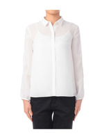 レース使いシフォンブラウス