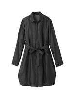 比翼仕立てダンガリーシャツワンピース