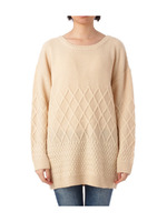 編地切り替えニットワンピース