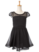 Dシースルーフレアードレス