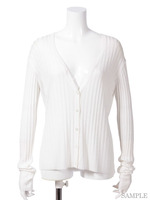 7×7リブカーディガン