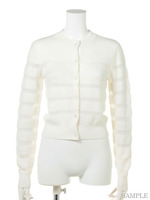 シースルーボーダーカーディガン